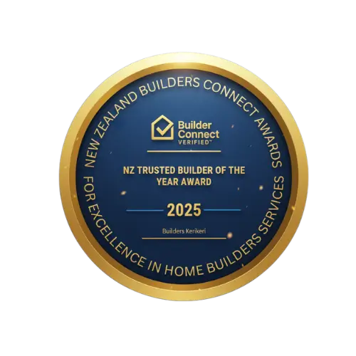 NZ Trusted Builder of the Year Award image featuring Builders Kerikeri and their awards recognition